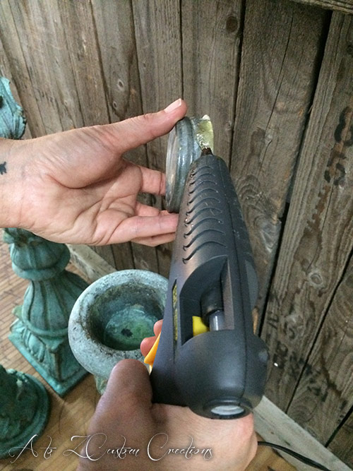 faux concrete candle holders mason jars unique outdoor lighting