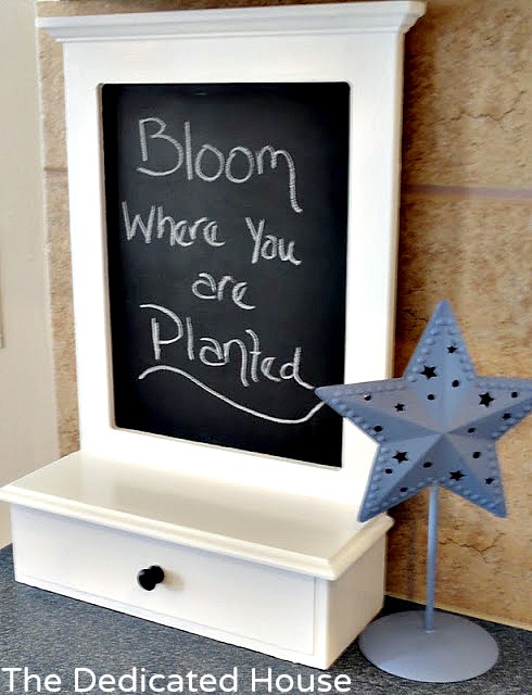 a little makeover for a chalkboard drawer, painted furniture