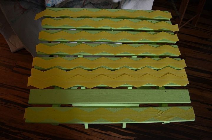 frogtape shape tape chevron, painted furniture