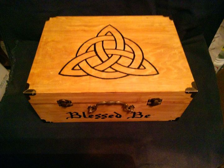 decorated wooden boxes, crafts, repurposing upcycling, Wiccan Wishing Spell box made for a special order
