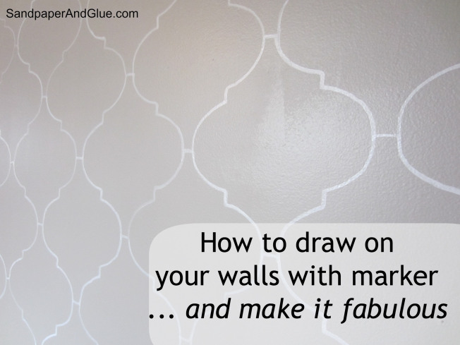 how to draw on your walls with marker, crafts, paint colors, wall decor, a white bold point Sharpie paint pen makes an awesome impact on your wall make sure it s the paint pen so it s water based