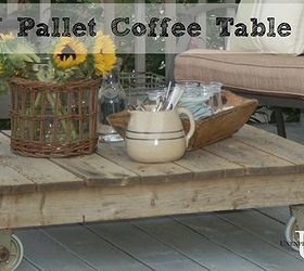 diy pallet coffee table, painted furniture, pallet