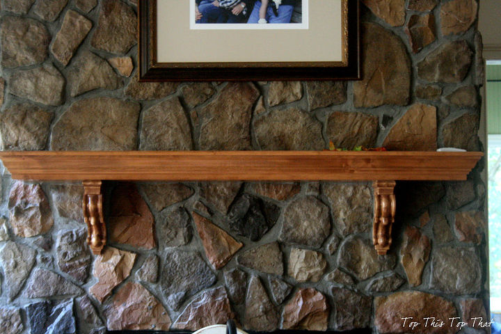 makeover mantel during lunch, chalk paint, home decor, painting, storage ideas, Mantel before