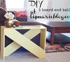 diy 5 board end table, electrical, home decor, painted furniture, woodworking projects