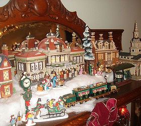 i love decorating our 1895 queen anne victorian for christmas with 12 trees, christmas decorations, seasonal holiday decor, wreaths, Yep more villages