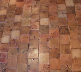 end grain cobble block wood tile flooring