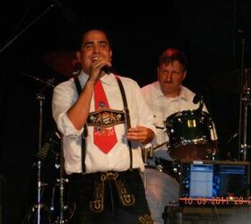my producer and his band the swinging bavarians recently played for the troops in, Mike singing to troops in GTMO
