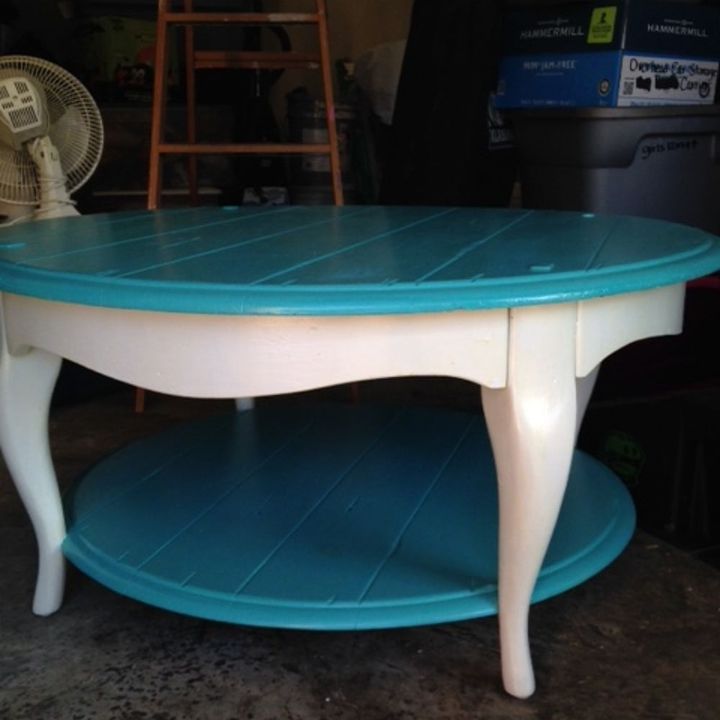 coffee table redo, painted furniture