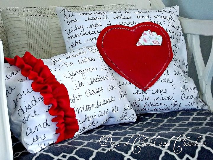 valentine s day pillows love note pillows, crafts, valentines day ideas