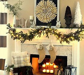 neutral christmas mantel, christmas decorations, crafts, seasonal holiday decor, wreaths