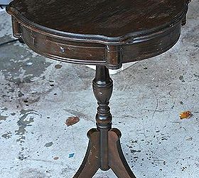 cambios en la mesa redonda a rayas con chalk paint de annie sloan, Mesa redonda antes