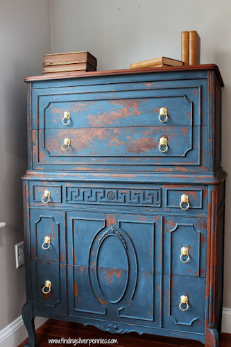 paine company dresser at finding silver pennies, chalk paint, painted furniture, And the finished product is amazing Jump over to her blog to see the full makeover