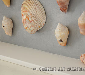 diy seashell wall art, crafts, seasonal holiday decor