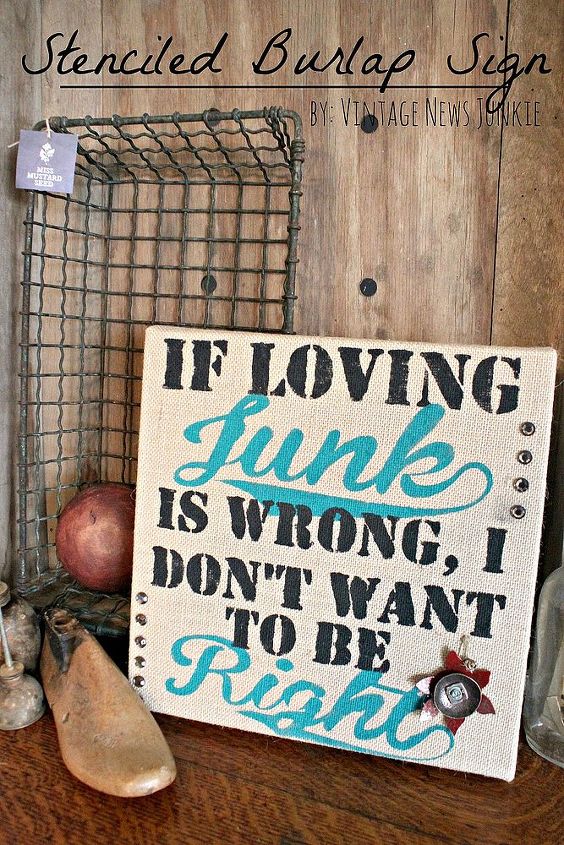 a junkie spin on burlap canvas art, crafts, repurposing upcycling, Some bronzy rhinestones along the edge give this junkie art the touch of bling she needs