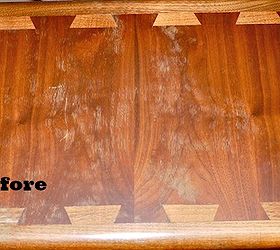 diy polish to restore wood furniture, cleaning tips, painted furniture, Just two simple ingredients can turn this