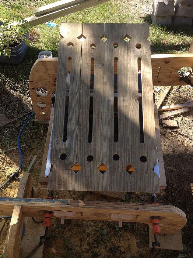 old decking upcycled into a custom railing, diy, repurposing upcycling, woodworking projects