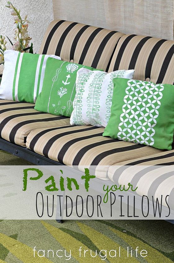 paint your outdoor pillows, crafts, outdoor living, painting