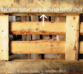 diy pallet planter, diy, gardening, how to, pallet, repurposing upcycling, succulents, woodworking projects, The only structural change required was to add a couple of extra timber palings as shelves for the window boxes Hammer nail made it easy