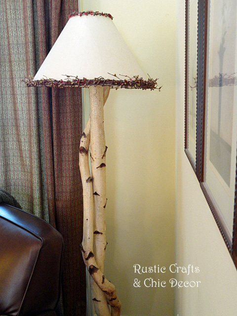 diy rustic birch sconces and lamps, lighting, repurposing upcycling