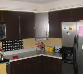 small kitchen remodel, Overall fridge area