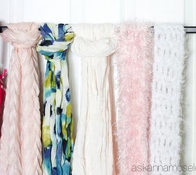 diy scarf hanger, storage ideas