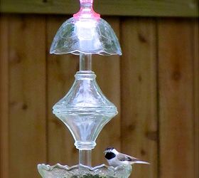 pretty glass bird feeders, crafts, outdoor living