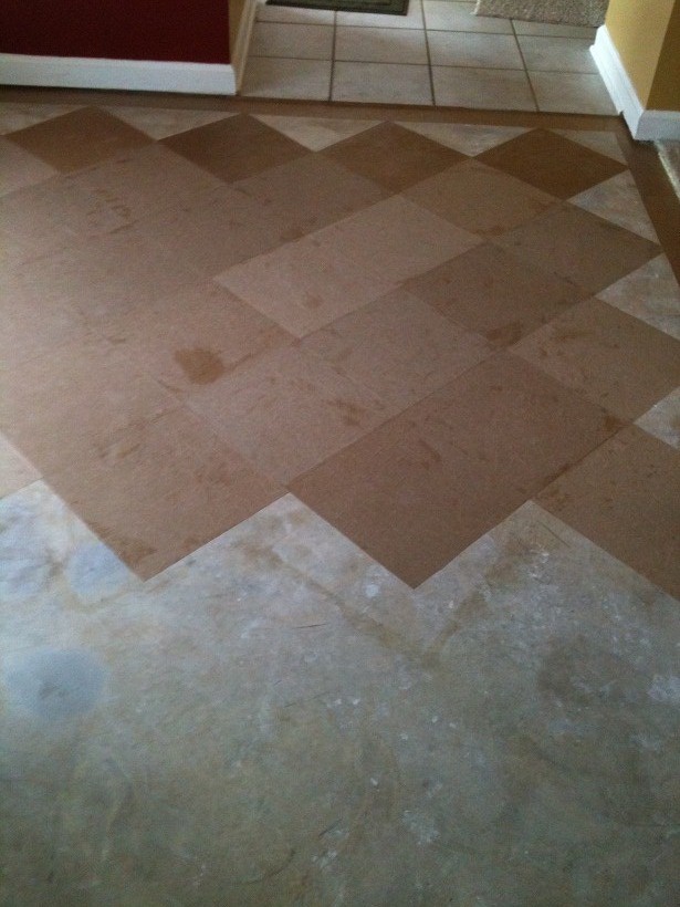 brown bag floor, diy renovations projects, flooring, repurposing upcycling