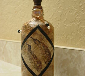 upcycled bottles lamps n bottles, crafts, decoupage, lighting, repurposing upcycling