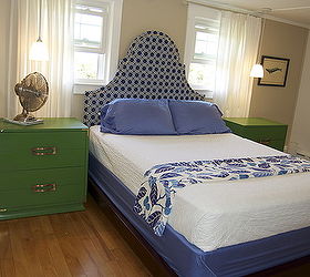 diy fabric headboard, bedroom ideas, crafts, home decor