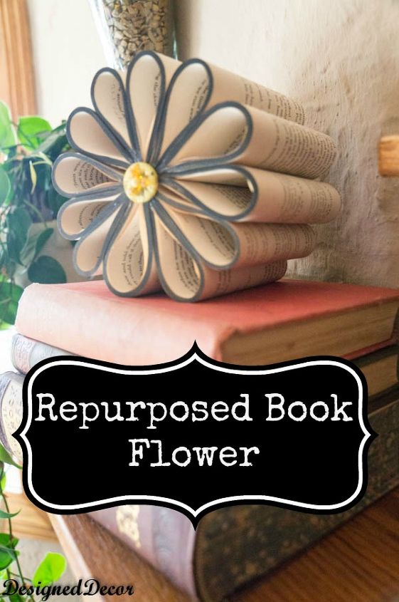 home decorating using old books, crafts, repurposing upcycling