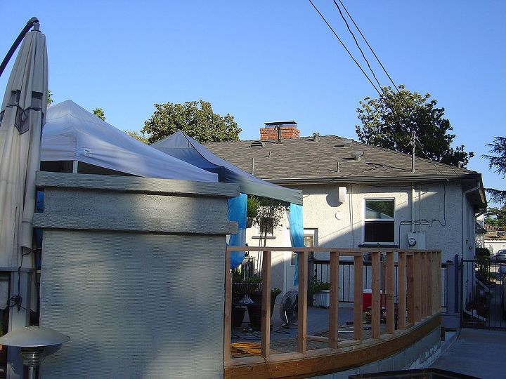 nuestra cocina al aire libre cubierta y la cubierta del patio, Fases intermedias esto se alarga durante meses