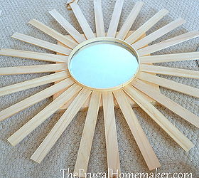 diy sunburst mirror, crafts, in process