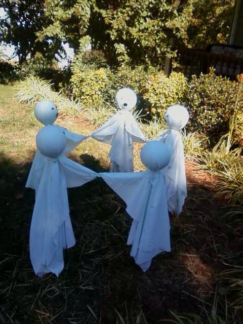 halloween is one of my favorite holidays i love decorating and seeing, halloween decorations, seasonal holiday d cor, Frolicking Ghosts