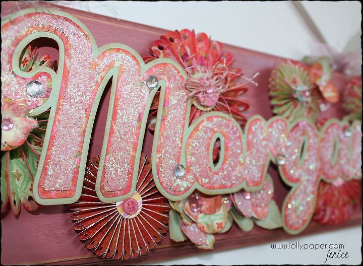 personalized name plaque with wood and paper, crafts