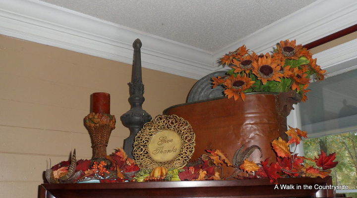 vintage copper boiling pots, home decor, seasonal holiday decor, Fall Decorations using Copper Boiler pot