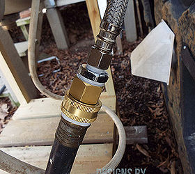 build an outdoor sink and connect it to the outdoor spigot, diy, outdoor living, plumbing, woodworking projects, Connection