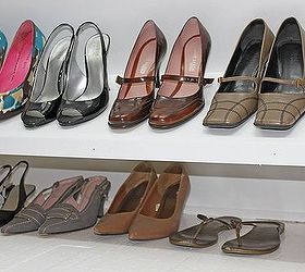 updating your closet, cleaning tips, closet, Custom shoe shelf with under shelving lighting