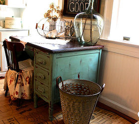 decorating with a demijohn and olive bucket, home decor, kitchen design