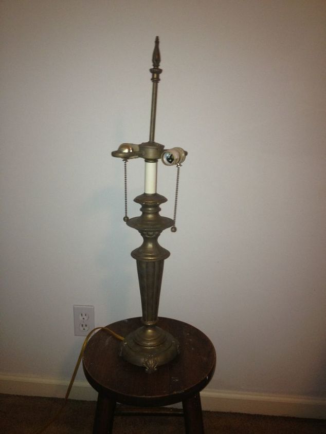painted brass lamp, lighting, painting, Brass lamp before