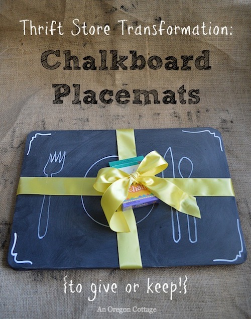diy chalkboard napkin rings placemats, chalkboard paint, crafts, thanksgiving decorations, Transform plentiful cork placemats to give as a fun gift