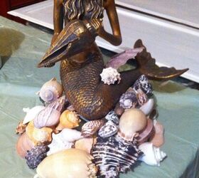 please help mermaid lamp, lighting, painting, repurposing upcycling