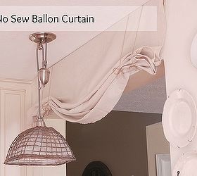 diy no sew balloon curtain, home decor, kitchen design, reupholster, window treatments
