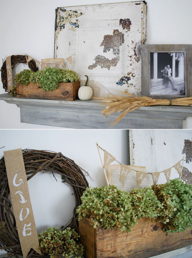 decorating for autumn on a budget, seasonal holiday d cor, wreaths, Mantel Shelf