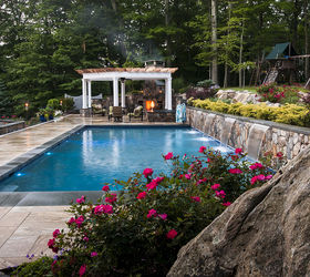 why leave home, decks, outdoor living, pool designs, spas, Large Single Knockout Roses Abound