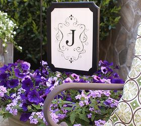 monogrammed outdoor sign, crafts, gardening