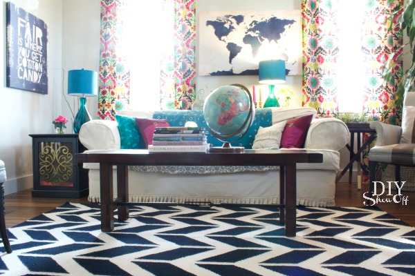 eclectic family room makeover, home decor, living room ideas, colorful family room