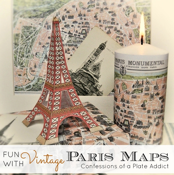 fun and easy paper crafts with vintage maps of paris, crafts, Free downloadable vintage Paris maps can transform your old books and candles