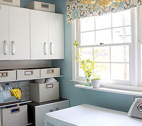 bright amp cheery laundry room, laundry room mud room, Super flexible storage with Flow Wall Everything can be lifted off and moved in seconds