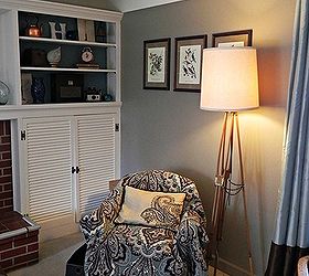 fireplace and built ins before and after, fireplaces mantels, home decor, living room ideas, Small reading area