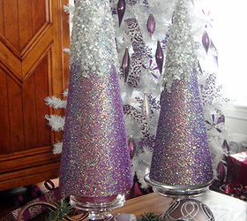 iced glittered trees diy, crafts, decoupage, seasonal holiday decor, The finish trees look absolutely stunning so sparkly and pretty